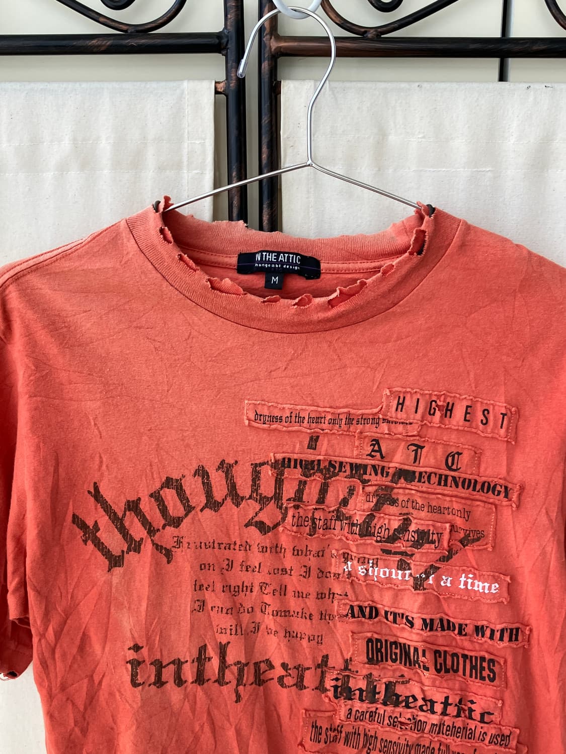 funky grunge lettering half t-shirt 상품이미지6