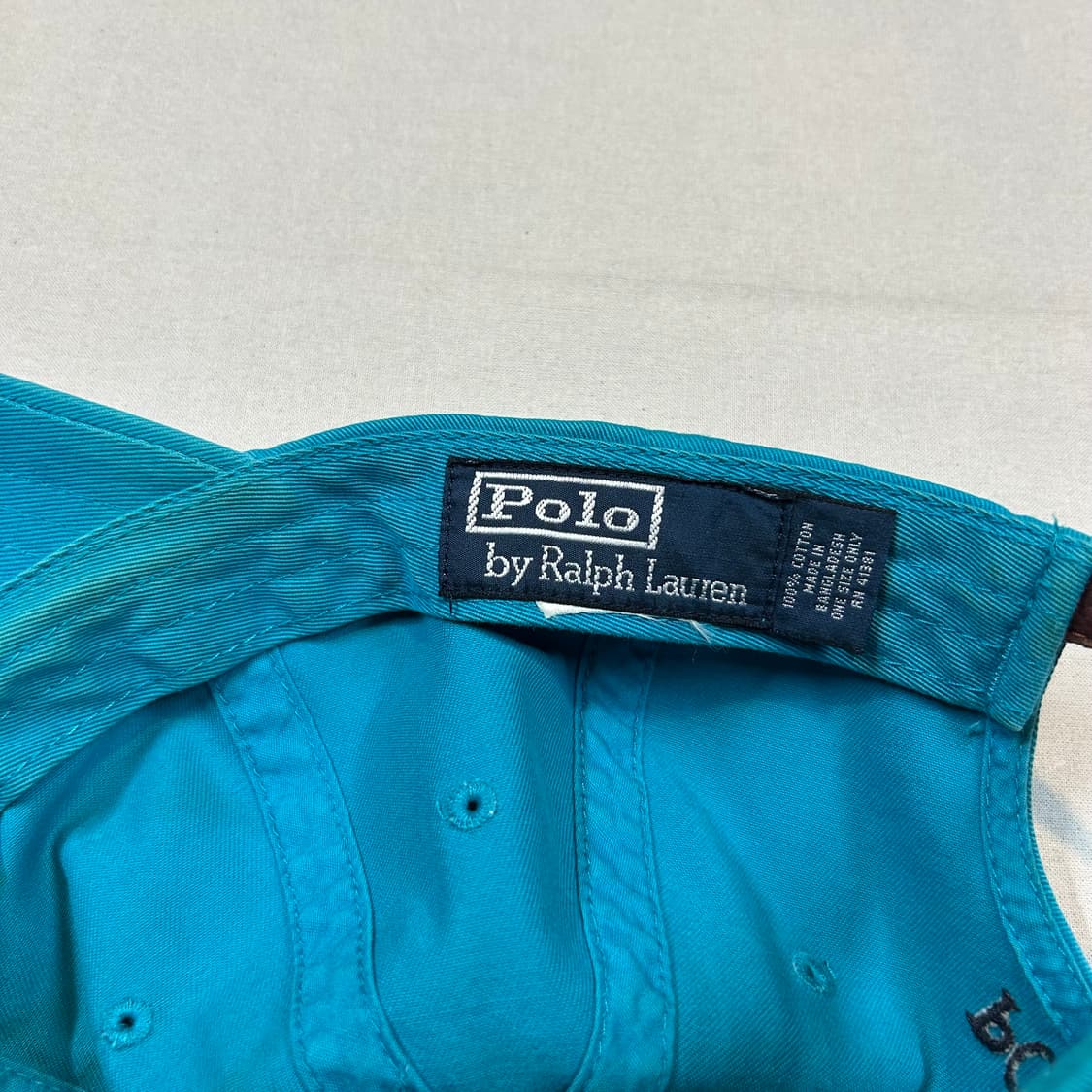 폴로 랄프로렌 아쿠아 블루 볼캡 모자 가죽스트랩 정품 상품이미지8