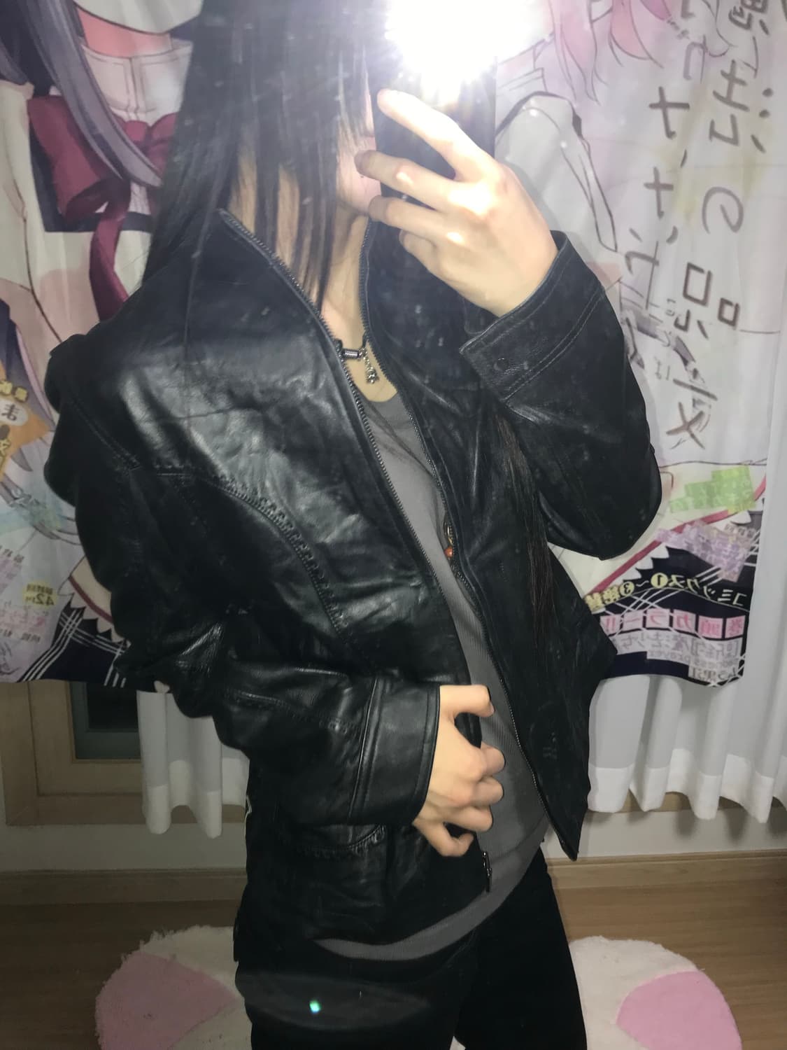 재패니즈 블랙 레더자켓 상품이미지1