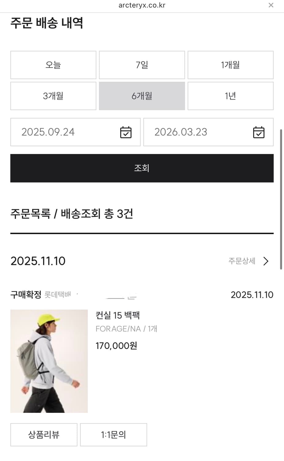 아크테릭스 컨실 15 포리지 새상품 상품이미지2