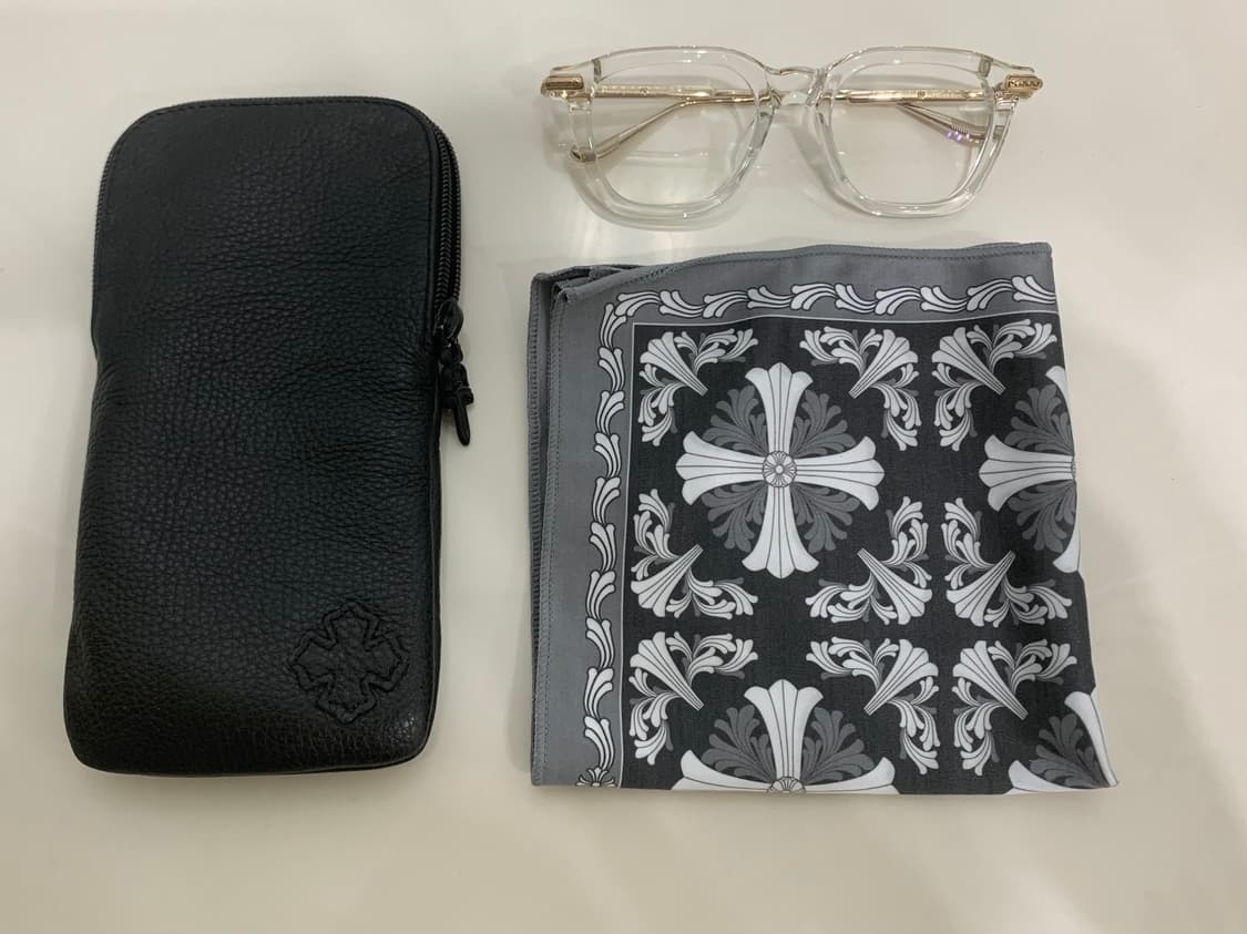 크롬하츠 컴프션 크리스탈&골드 플레이트 안경 클리어 투명 테 상품이미지2