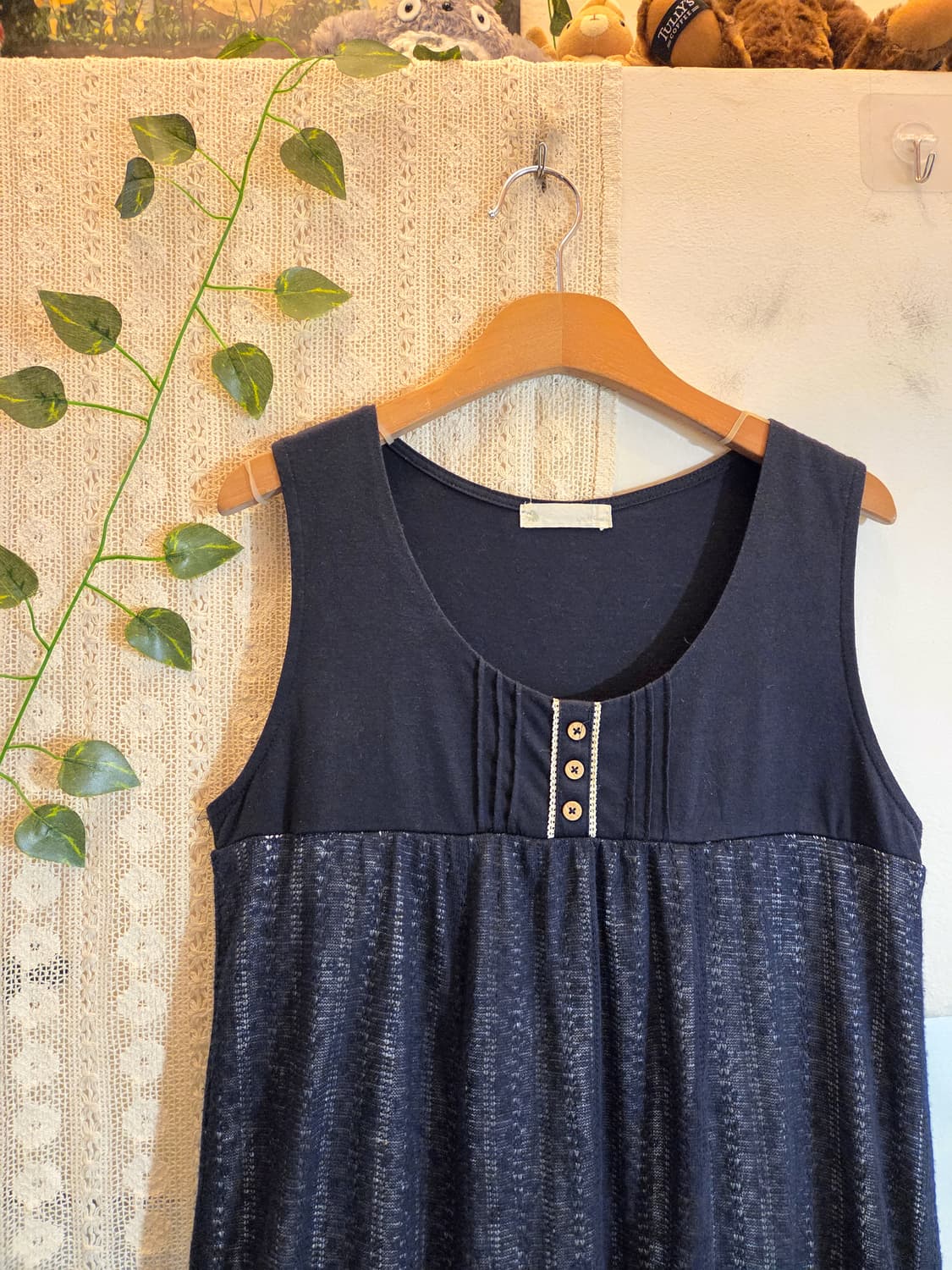 네이비 모리 민소매 원피스 상품이미지2