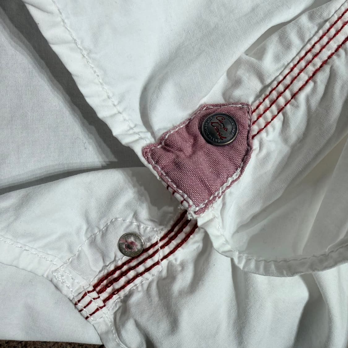 독일 캠프데이비드 화이트 스포츠 셔츠 XL y2k 상품이미지9