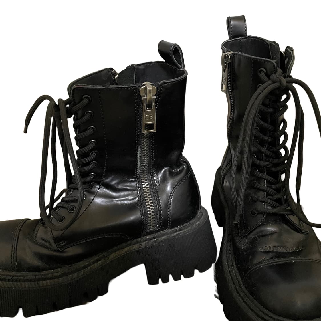 발렌시아가 balenciaga 블랙 레더 워커 부츠 상품이미지2