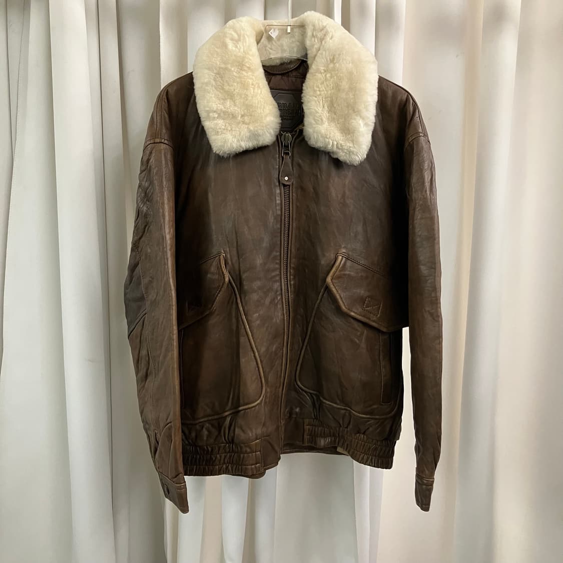 Urban Express 브라운 G-1 양가죽 봄버 자켓 L 상품이미지1