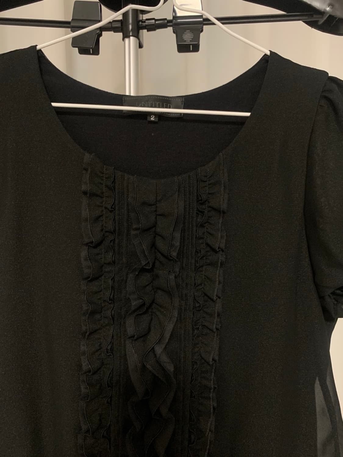 블랙프릴로걀블라우스 고딕반팔공겜여주고스로리히메갸루펑크리즈리사로리타엑시즈팜 상품이미지2