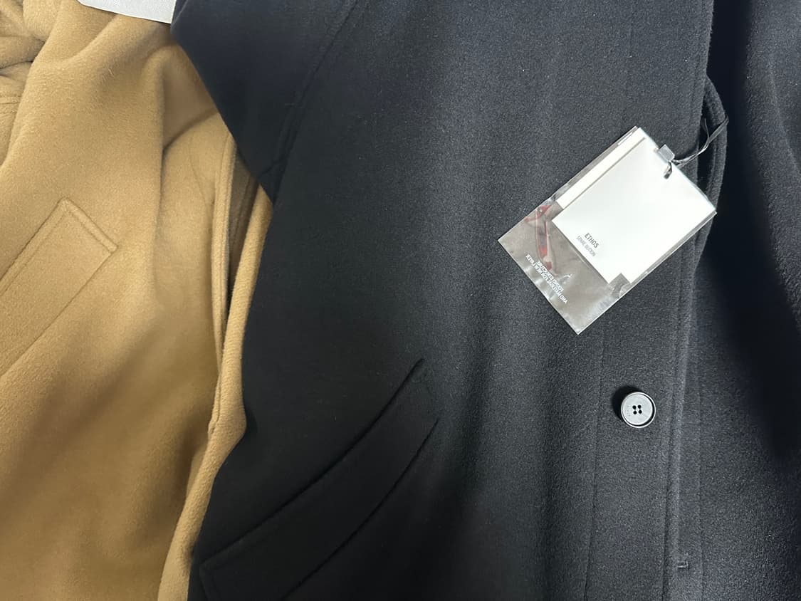 새상품) 에토스 ethos 래글런 코트 블랙 상품이미지5