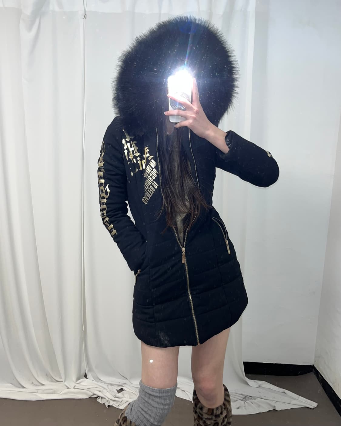 P2K 울프죠 프린팅 패딩 상품이미지2