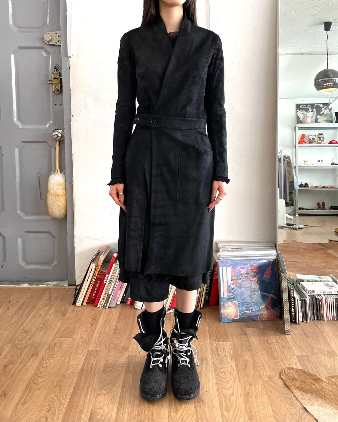 [40] 릭오웬스 12fw 램스킨 코트 상품이미지1