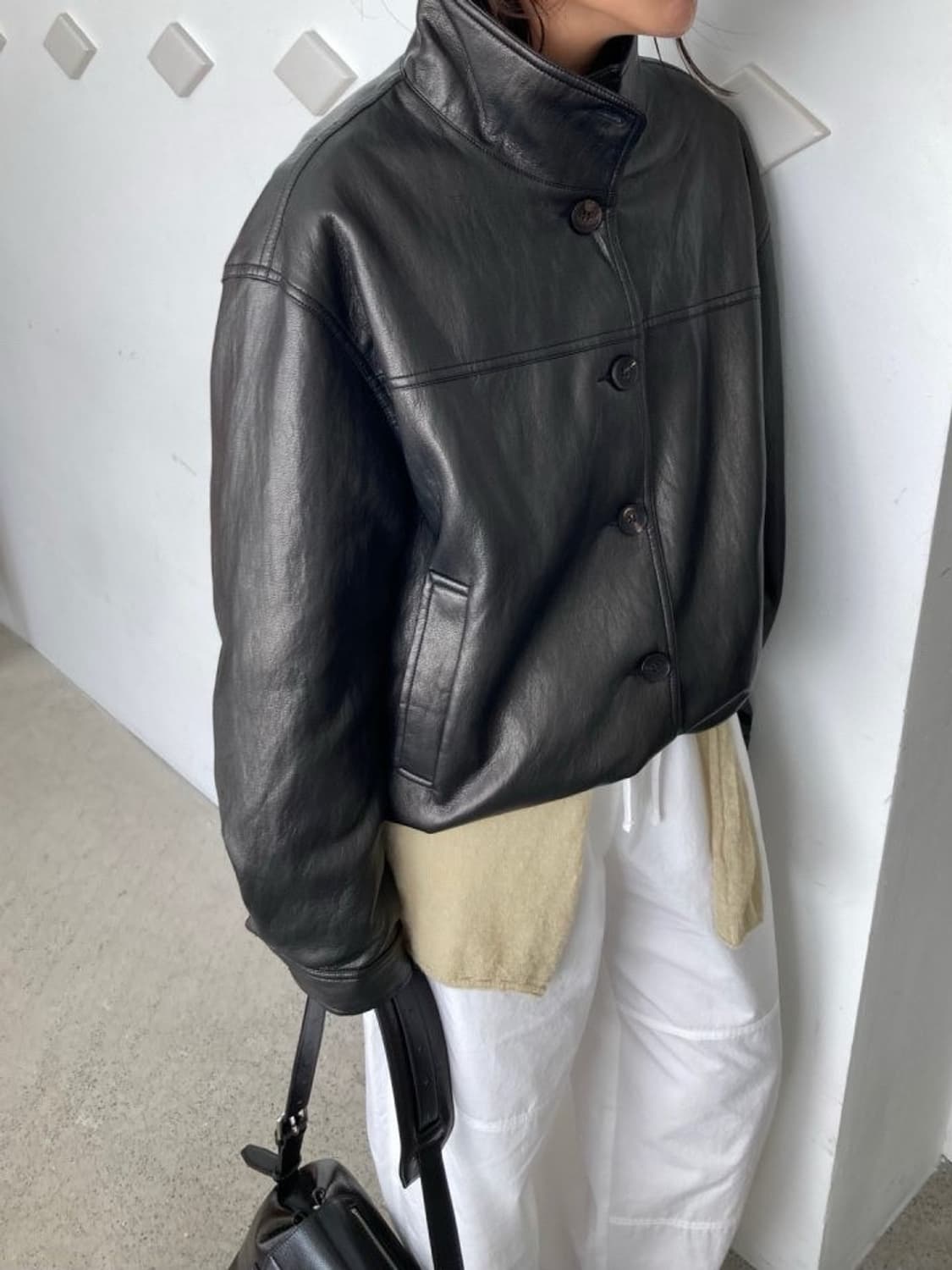 로맨티사이즈 레더자켓 상품이미지2