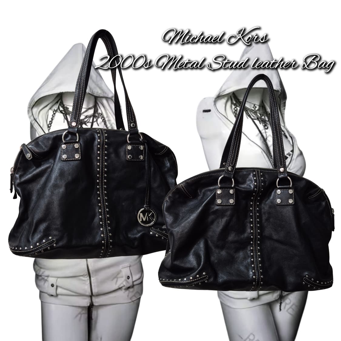 Michael Kors 2000s Metal Stud leather Ba 상품이미지1