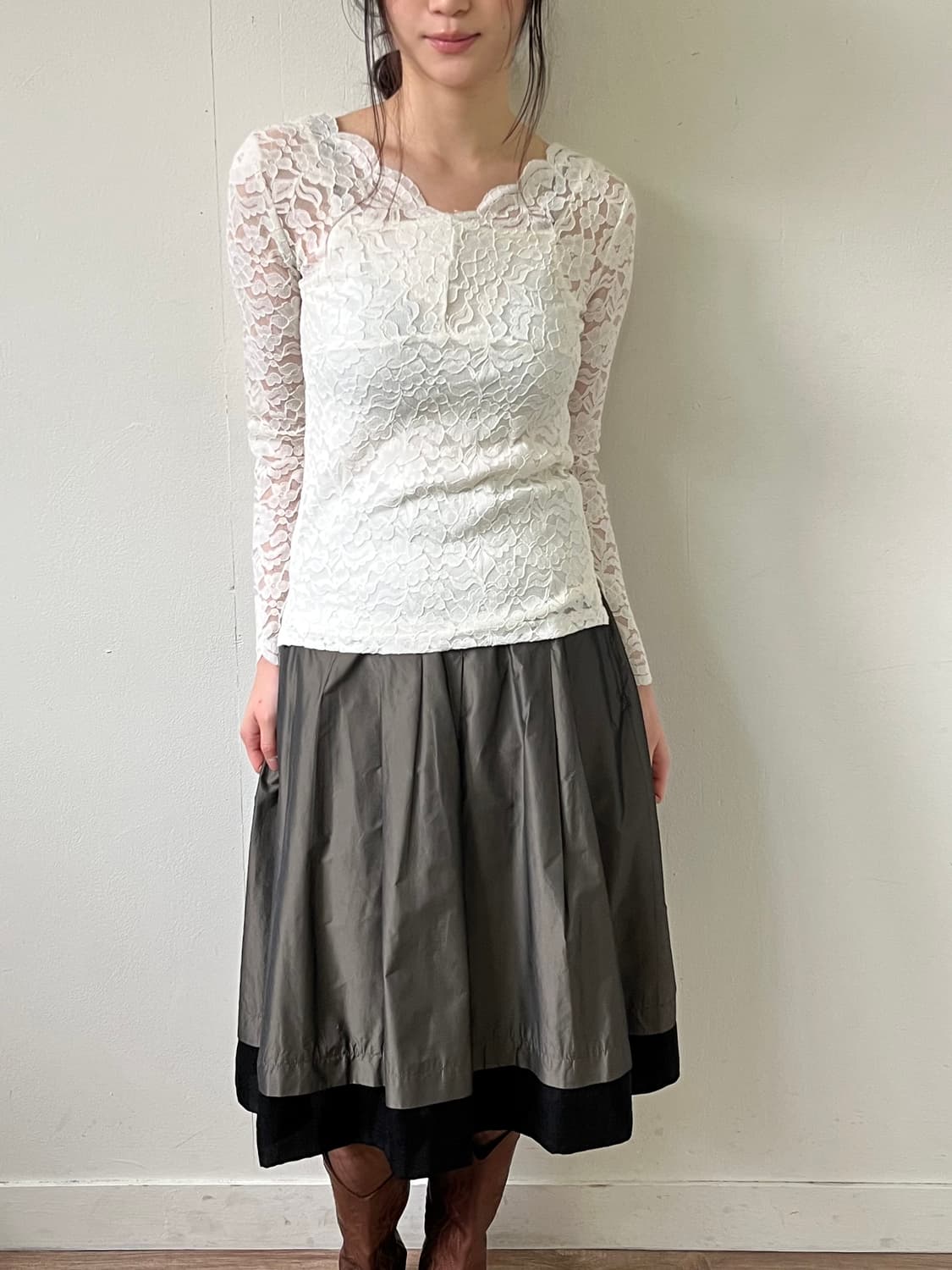 mysty woman 레이스 시스루 탑 상품이미지7