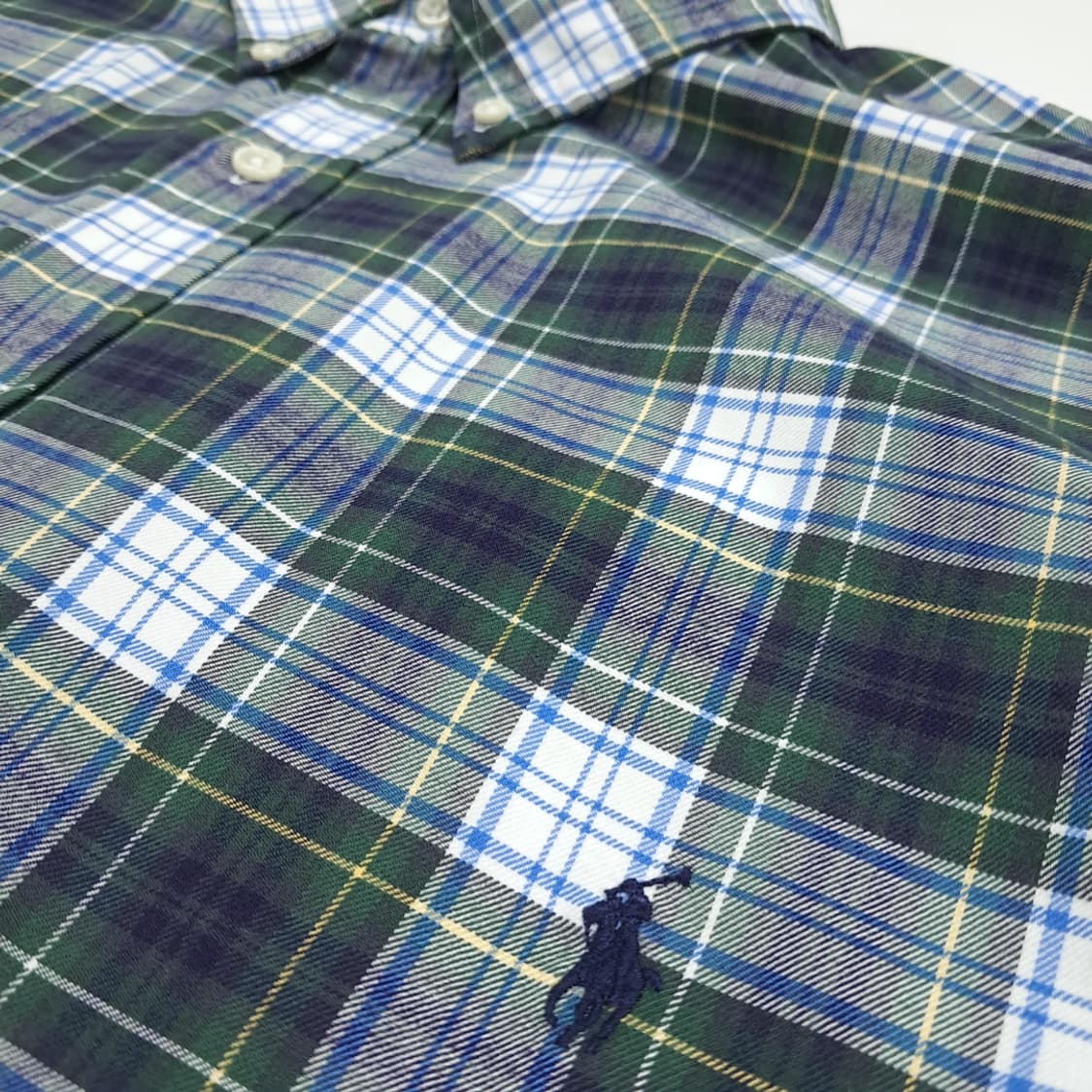Co964 XL Tall 폴로 랄프로렌 모던블랙워치 타탄체크 긴팔 셔츠 상품이미지5