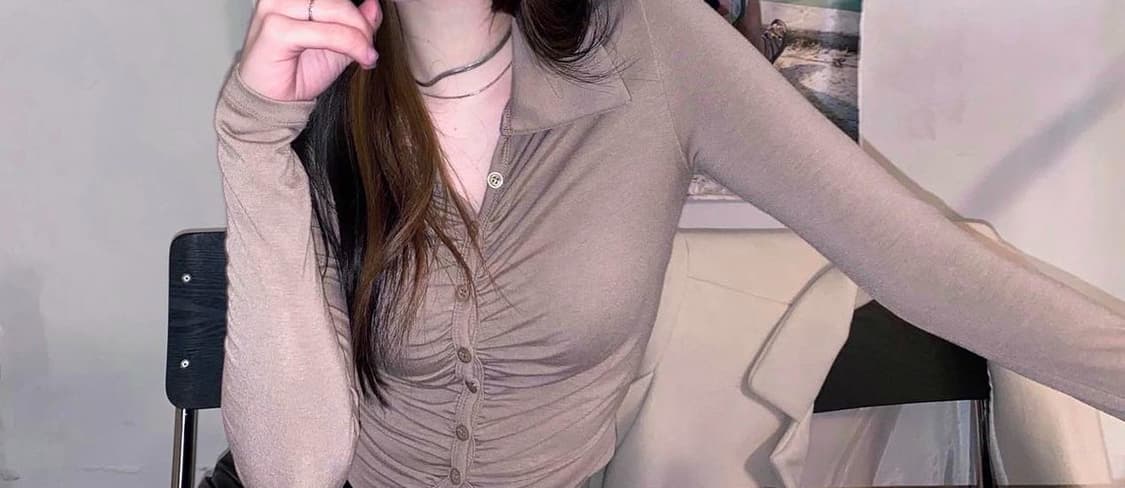 베이지 슬림 셔츠 가디건 상품이미지5