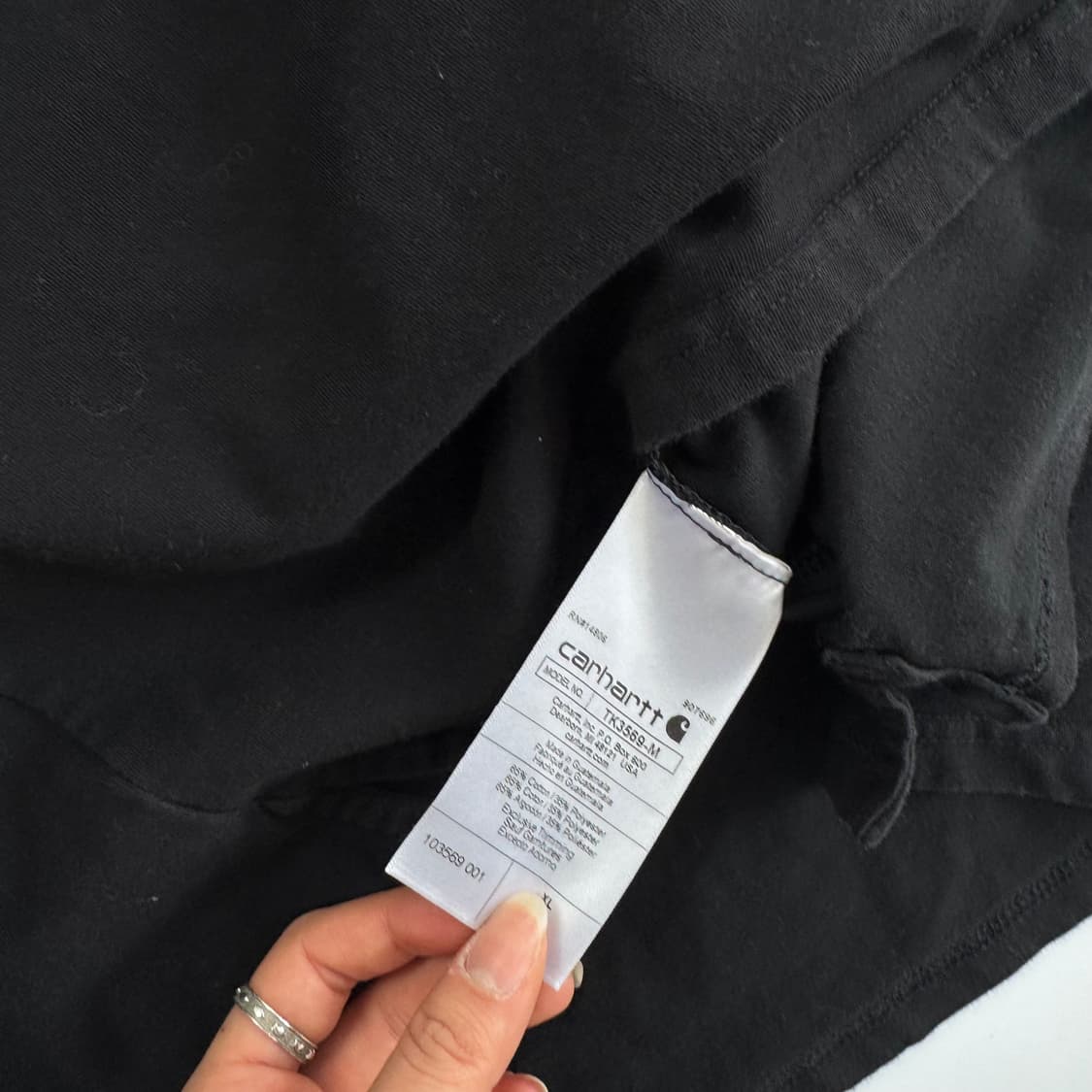 Carhartt 칼하트 릴렉스 핏 블랙 반팔 카라티 상품이미지6