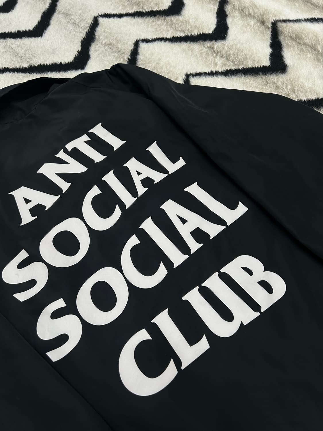 [XL]안티쇼셜소셜클럽 코치자켓/기모/블랙 상품이미지1