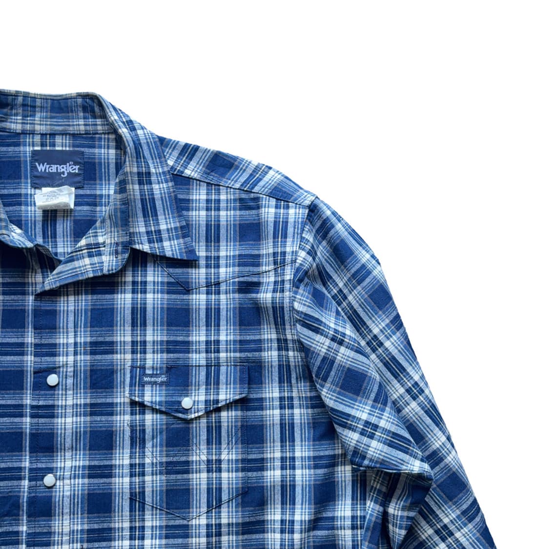 랭글러 Wrangler 블루 체크 웨스턴 셔츠 상품이미지3
