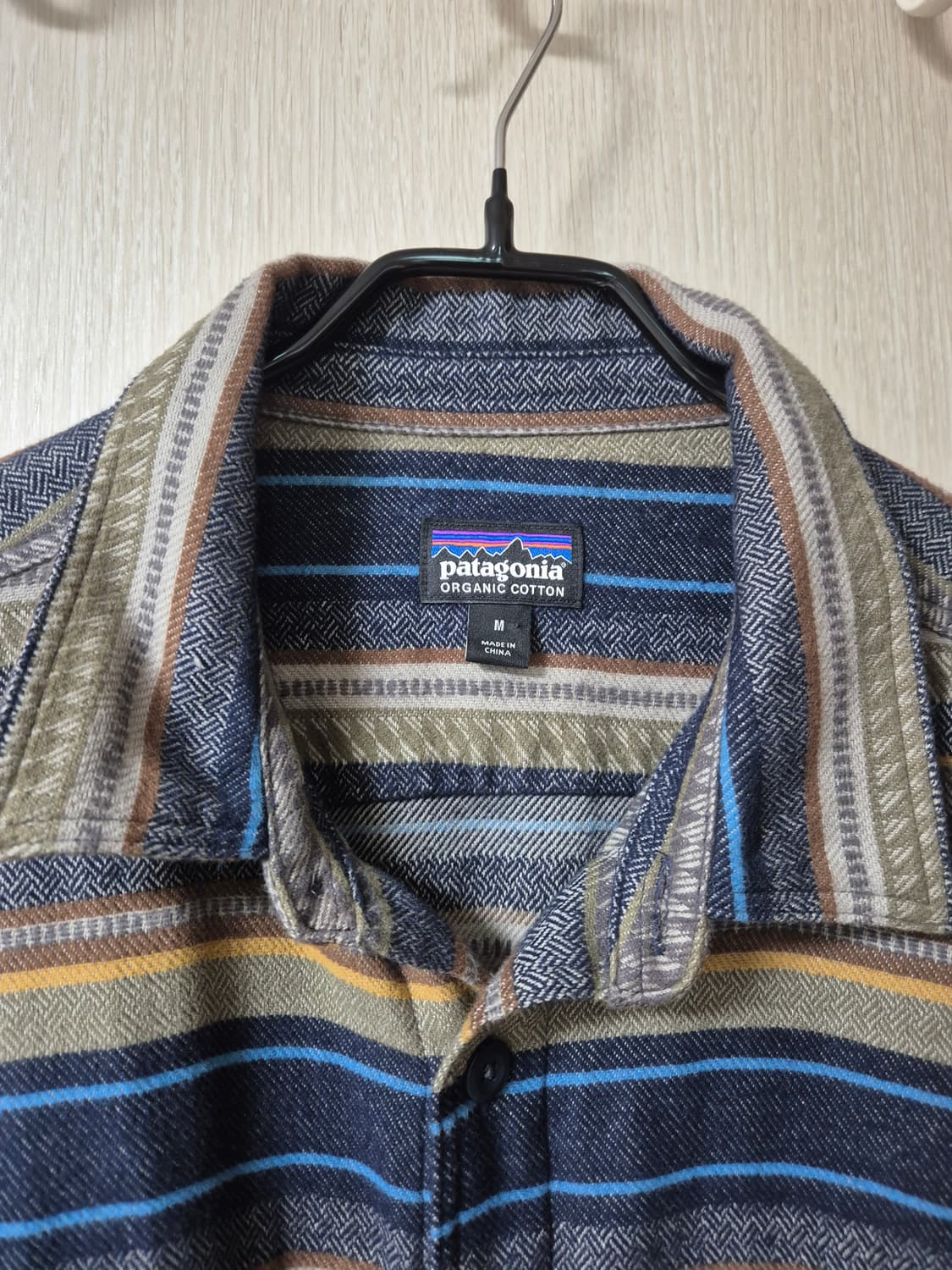 파타고니아  오가닉 코튼셔츠 스트라이프  남방 기모남방 M 상품이미지3