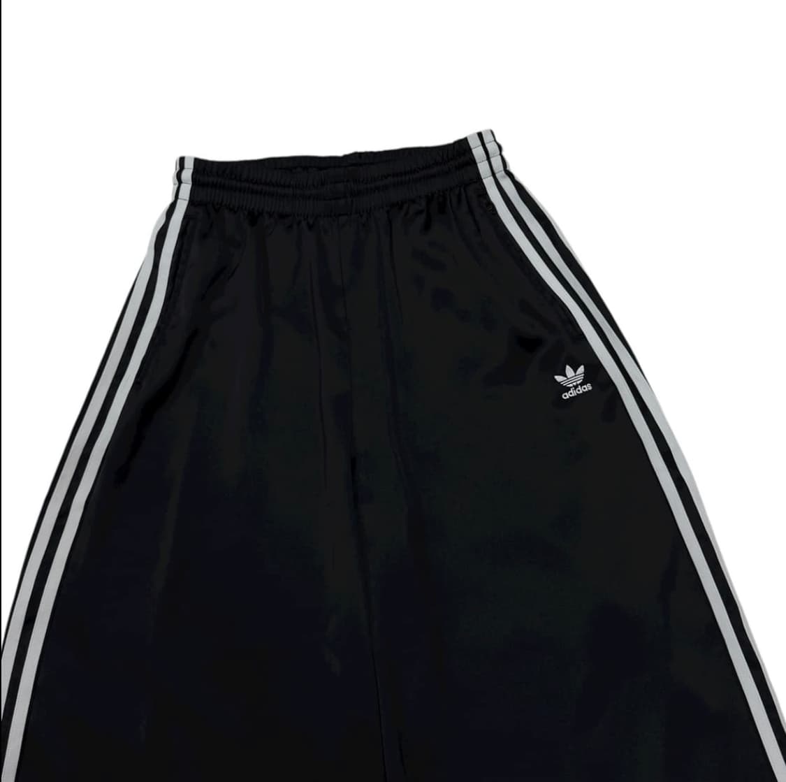 아디다스 새틴 와이드 트랙 팬츠 블랙 36 상품이미지2
