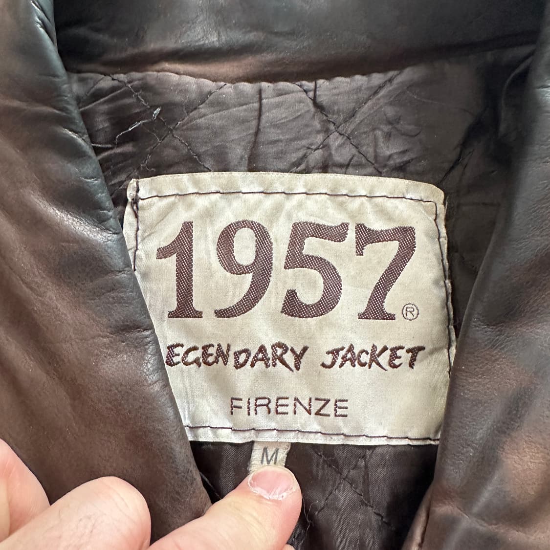90s 이태리 생산 레더 스포츠 자켓 M 상품이미지5