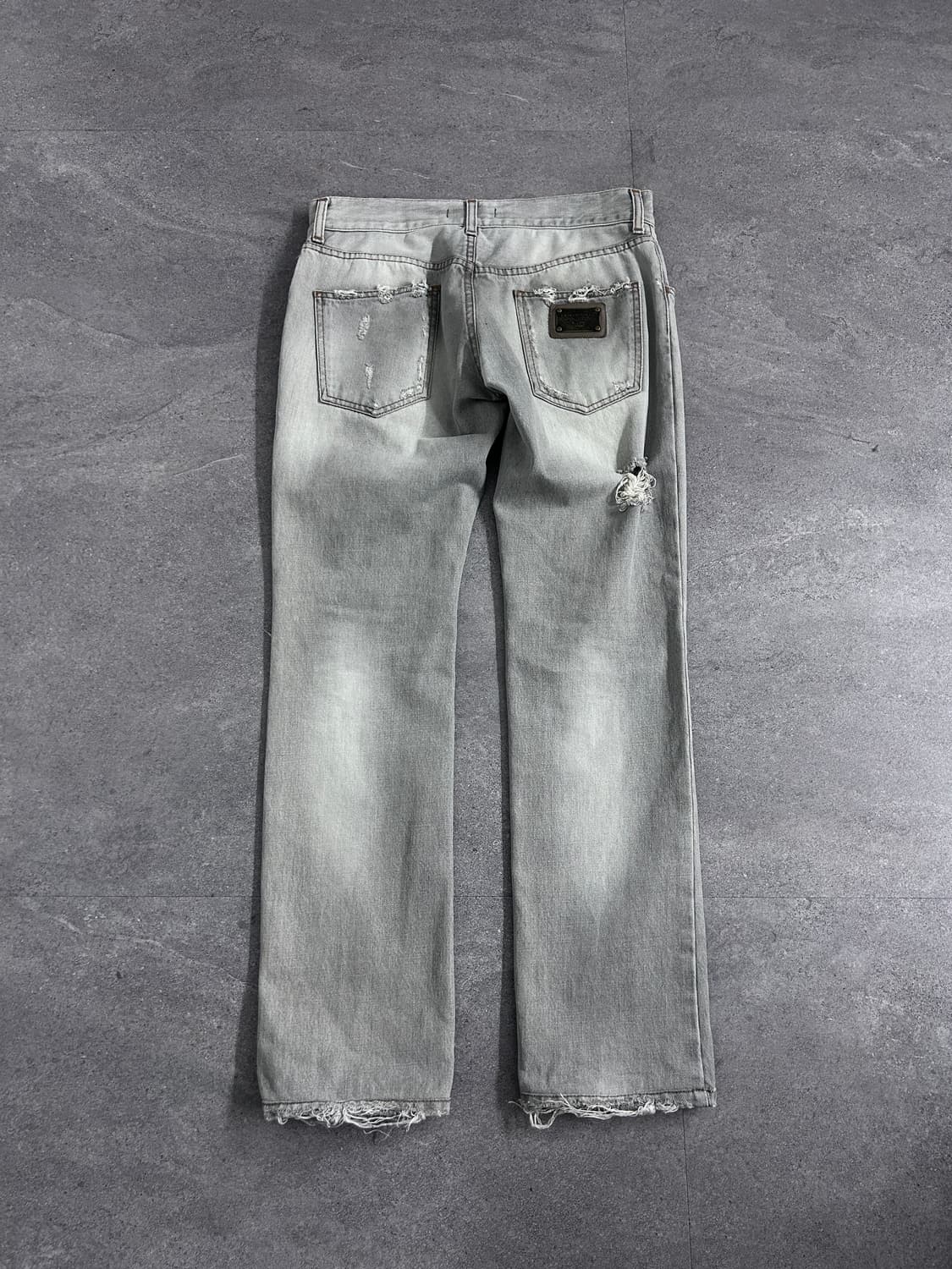 돌체앤가바나 화이트 블리치드 디스트레스드 데님 상품이미지8