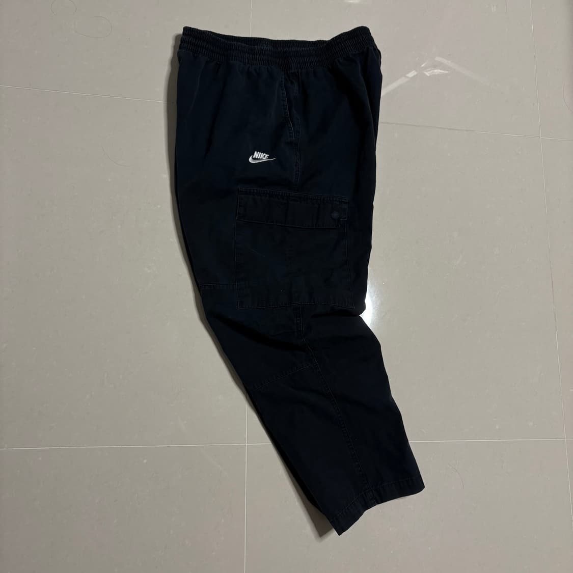 정품 나이키 립스탑 블랙 카고팬츠 밴딩 바지 상품이미지4