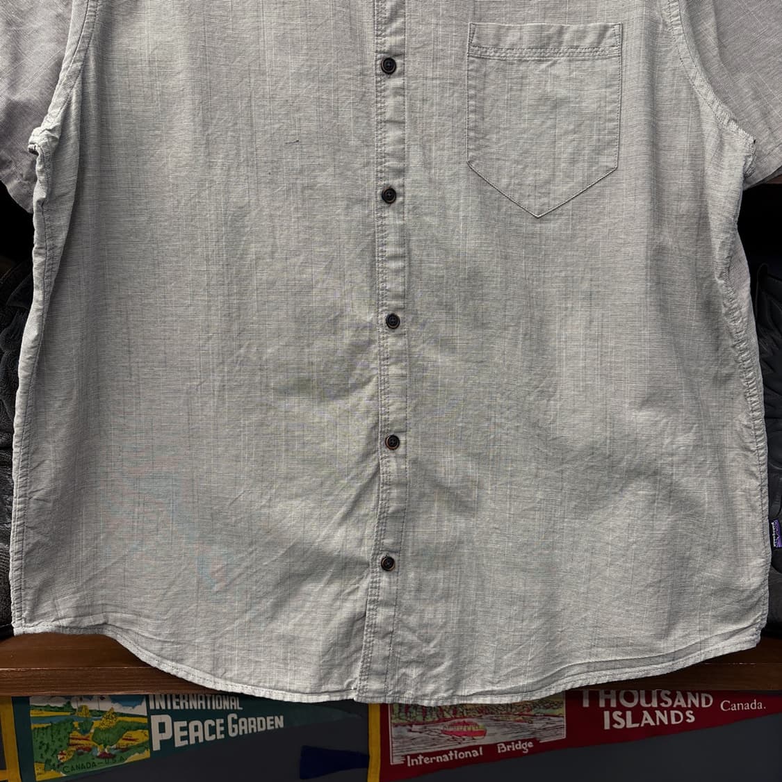 파타고니아 오가닉코튼 캐주얼 마이크로 체크 코튼 린넨셔츠 N1022 상품이미지4