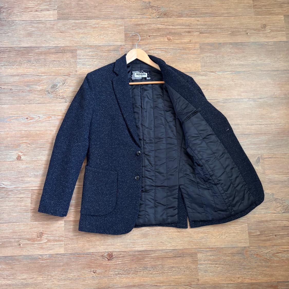 레노마 슬림핏 자켓 FW 독특한 질감 95 다크네이비 콤비 상품이미지1