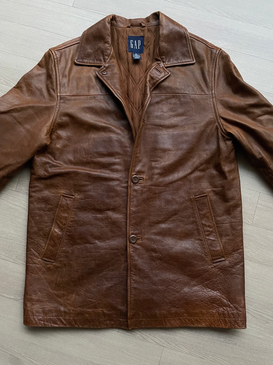 90s 올드갭 레더 카코트 브라운 gap carcoat 상품이미지6