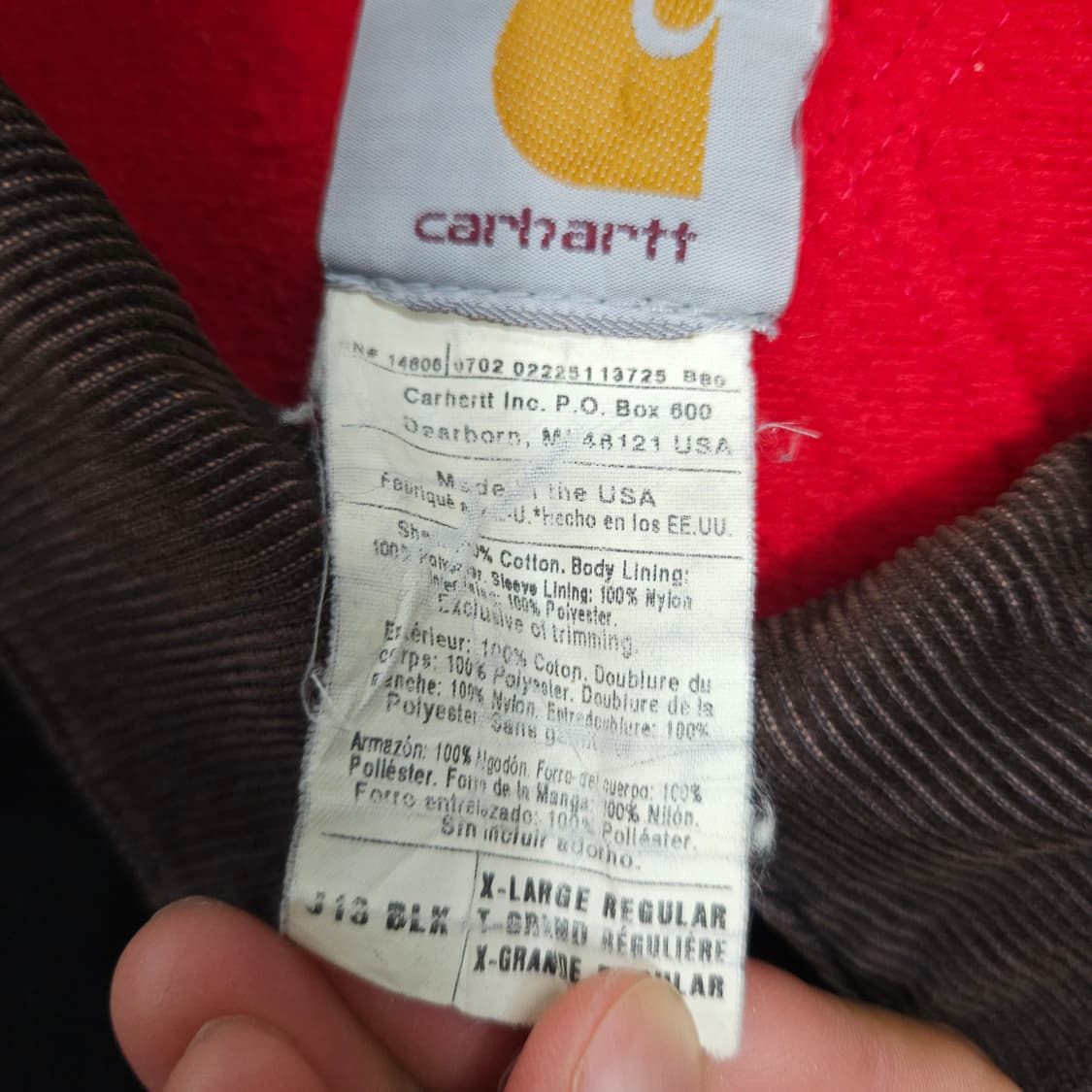 칼하트 J13 산타페 자켓 XL 블랙 Made in USA 상품이미지6