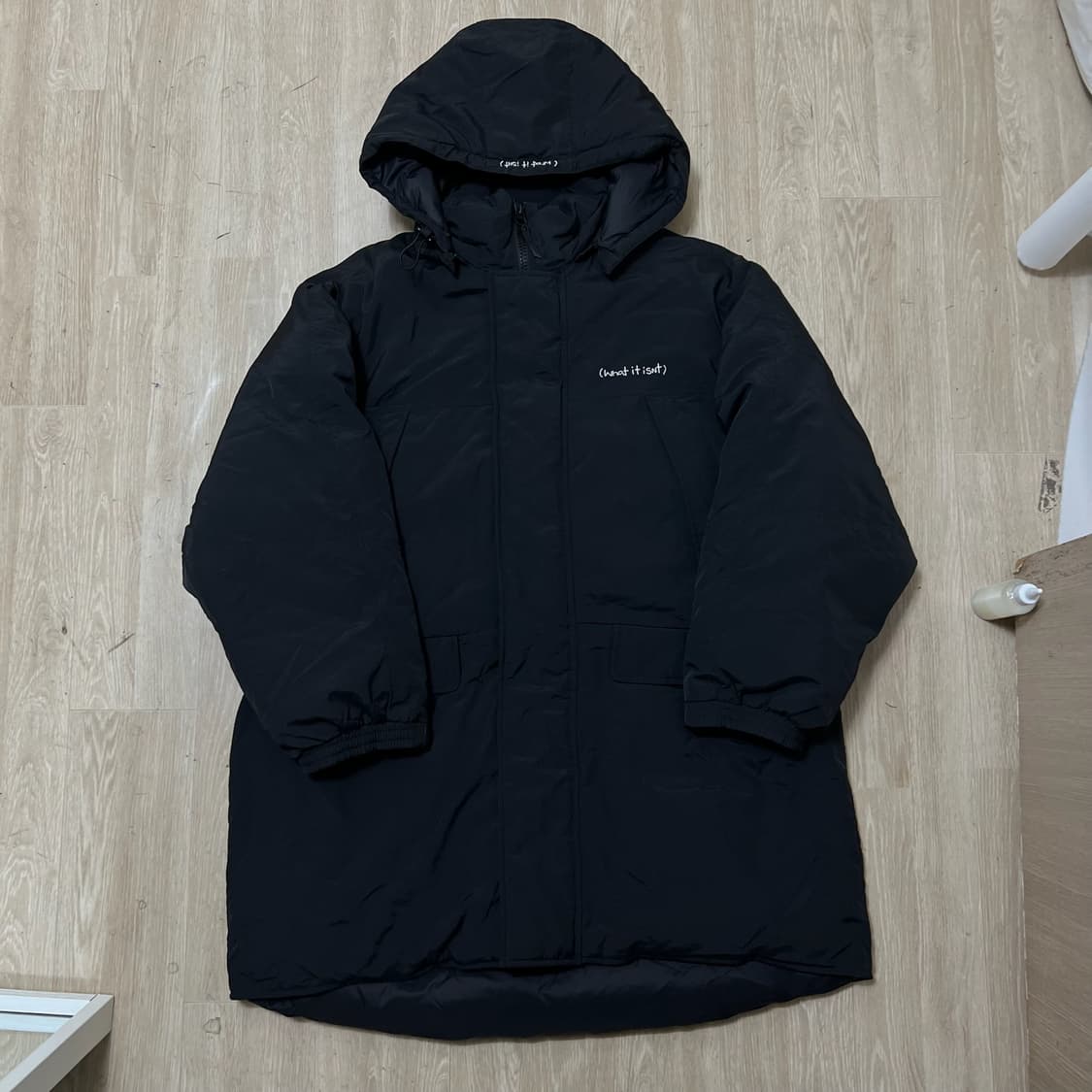 와릿이즌 로고 헤비다운 하프 패딩 L/100  상품이미지1