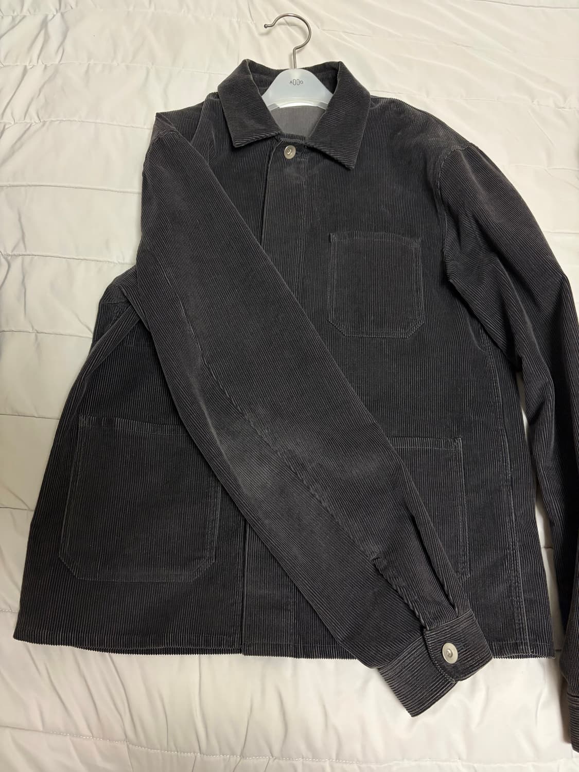 강정석 코듀로이 프렌치 워크자켓 48사이즈 그레이 상품이미지3