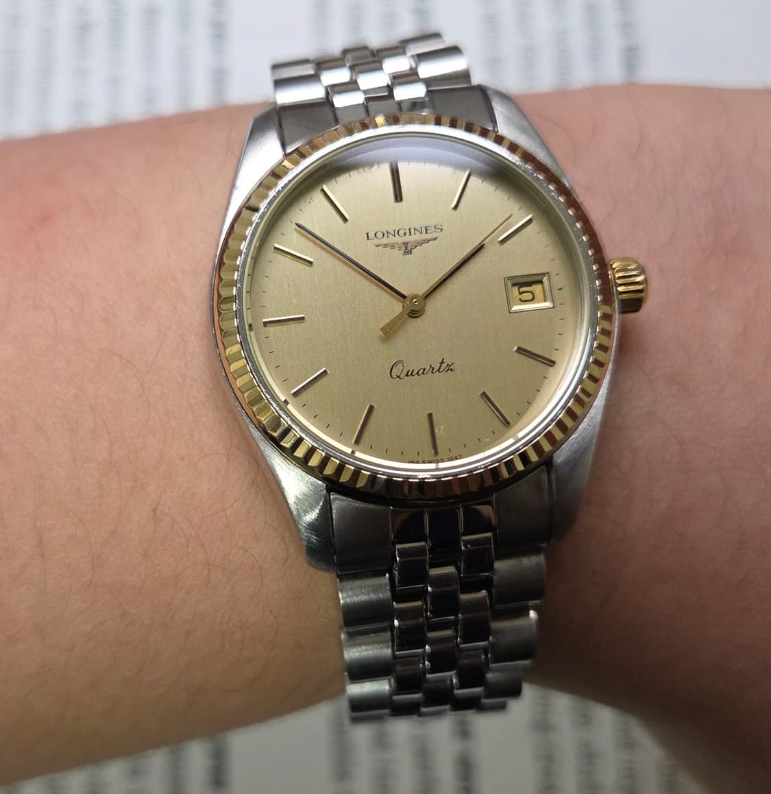 레어] 빈티지 론진 데이저스트 플루티드베젤 황금날개 쥬빌리줄 ver. 
 상품이미지3