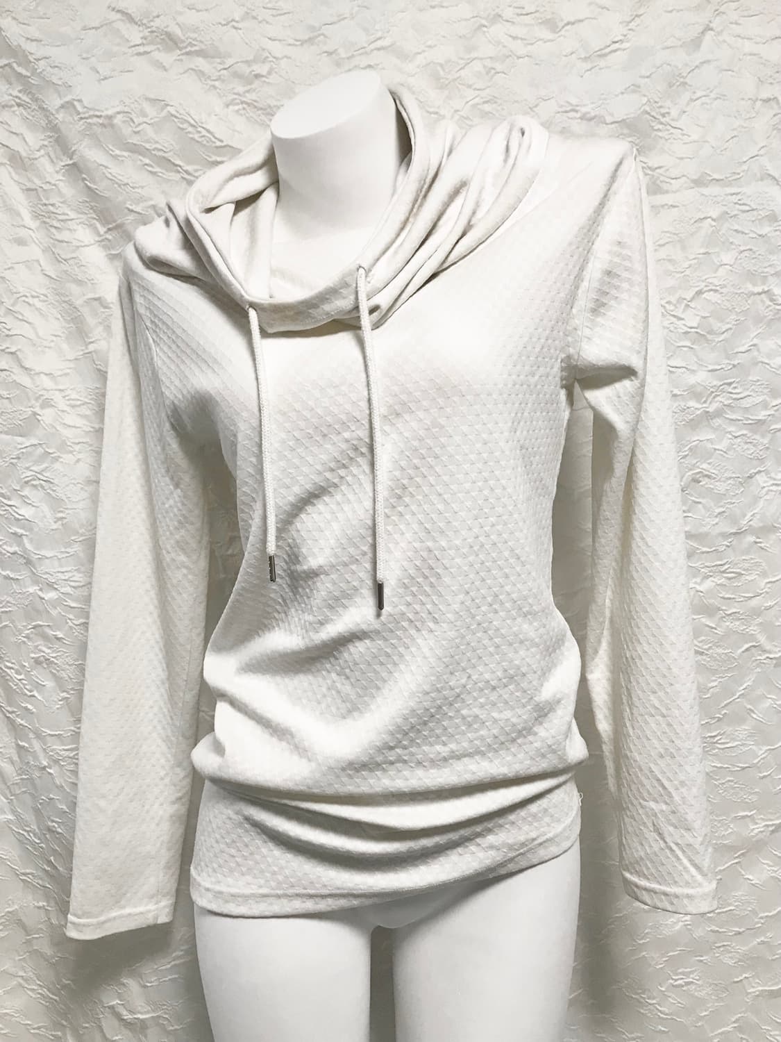 빈티지 semantic design 드레이프 하이넥 롱슬리브 탑 상품이미지2