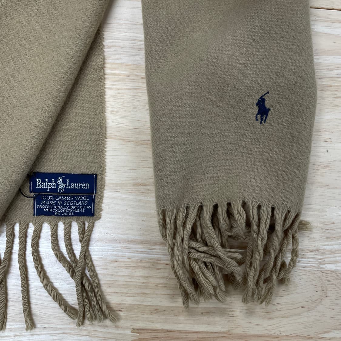 폴로 랄프로렌 베이지 머플러 상품이미지2