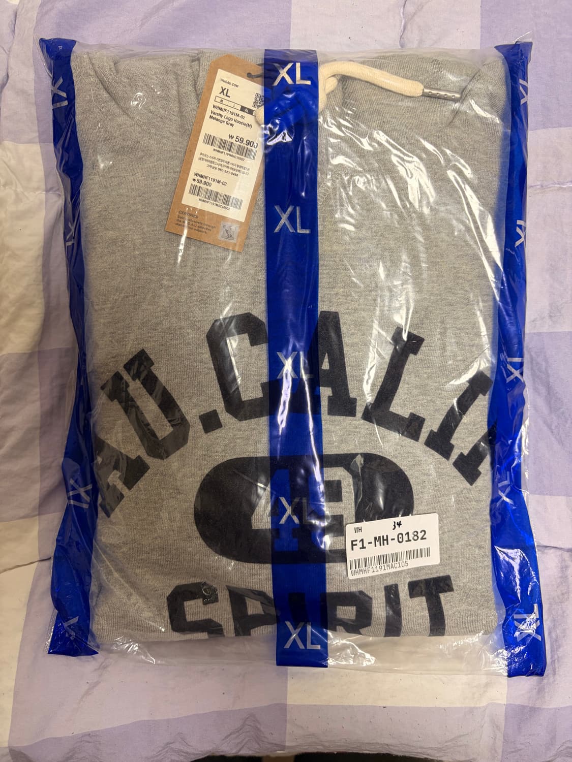 후아유 바시티 로고 후드티 상품이미지2