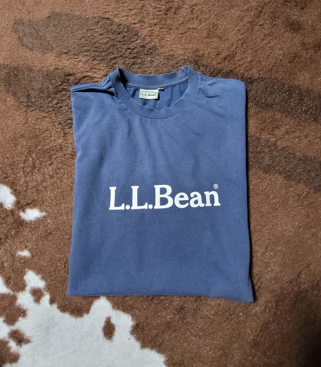 LLBean  (작은홀) 남성용 빈티지 블루 반팔티(M) 상품이미지2