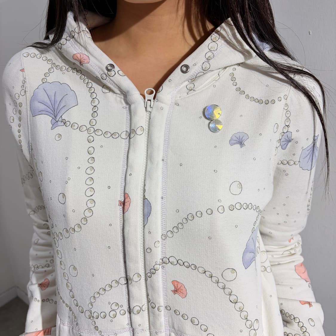 Tsumori chisato 조개 진주 후드집업 상품이미지3