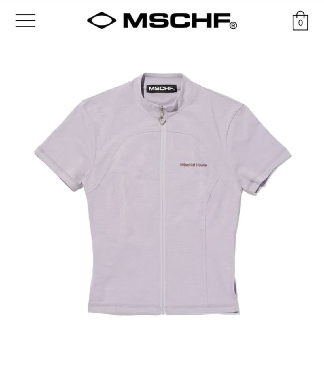 mschf 미스치프 MOCK NECK ZIP UP SHORT SLEEVE 상품이미지1