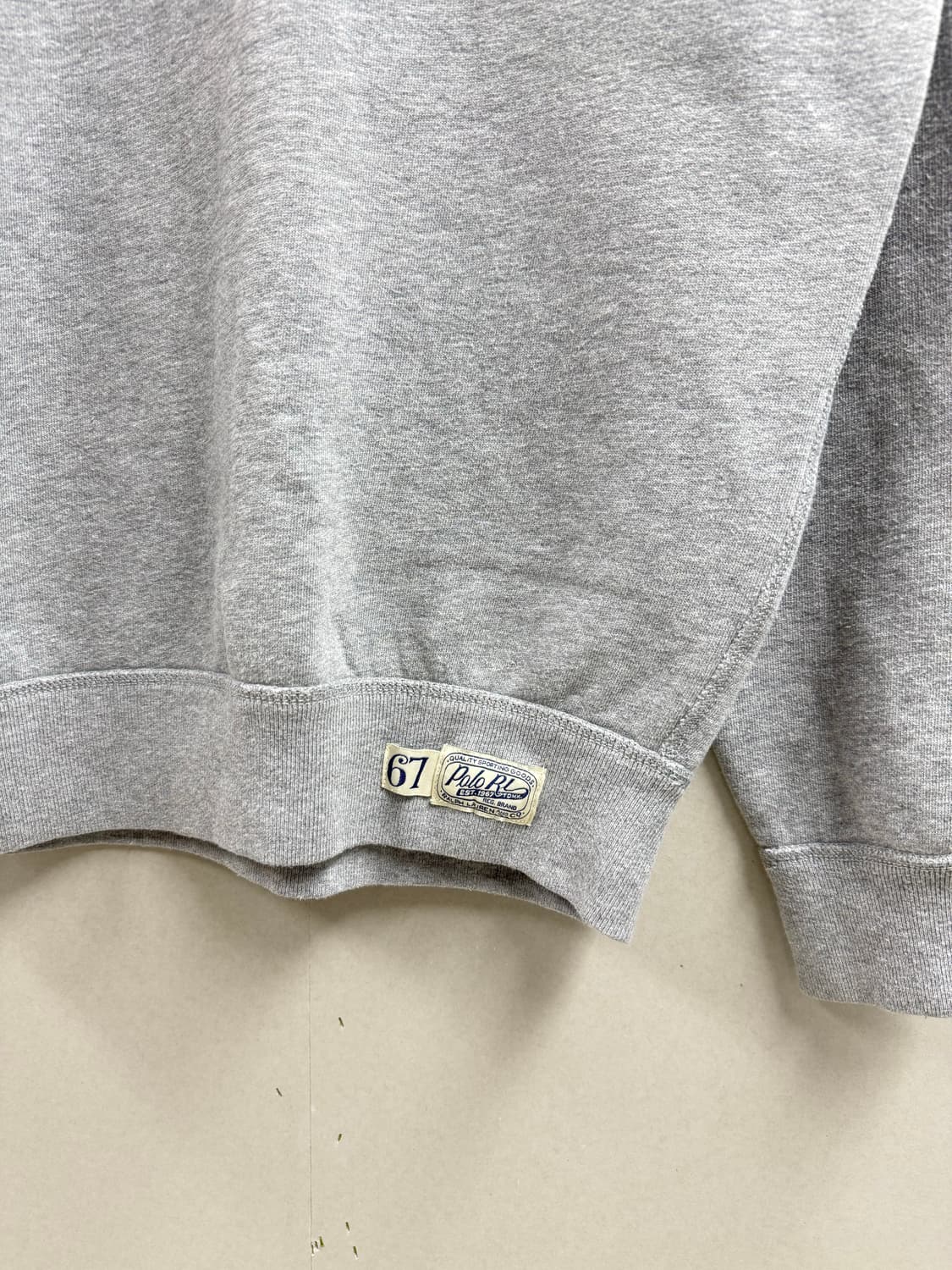 공용 XS / 폴로 랄프로렌 빅로고 맨투맨 그레이/네이비로고 상품이미지2