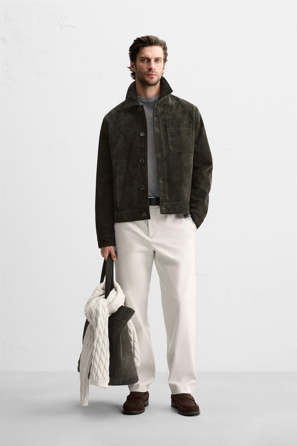 자라 스웨이드 가죽 점퍼 상품이미지3