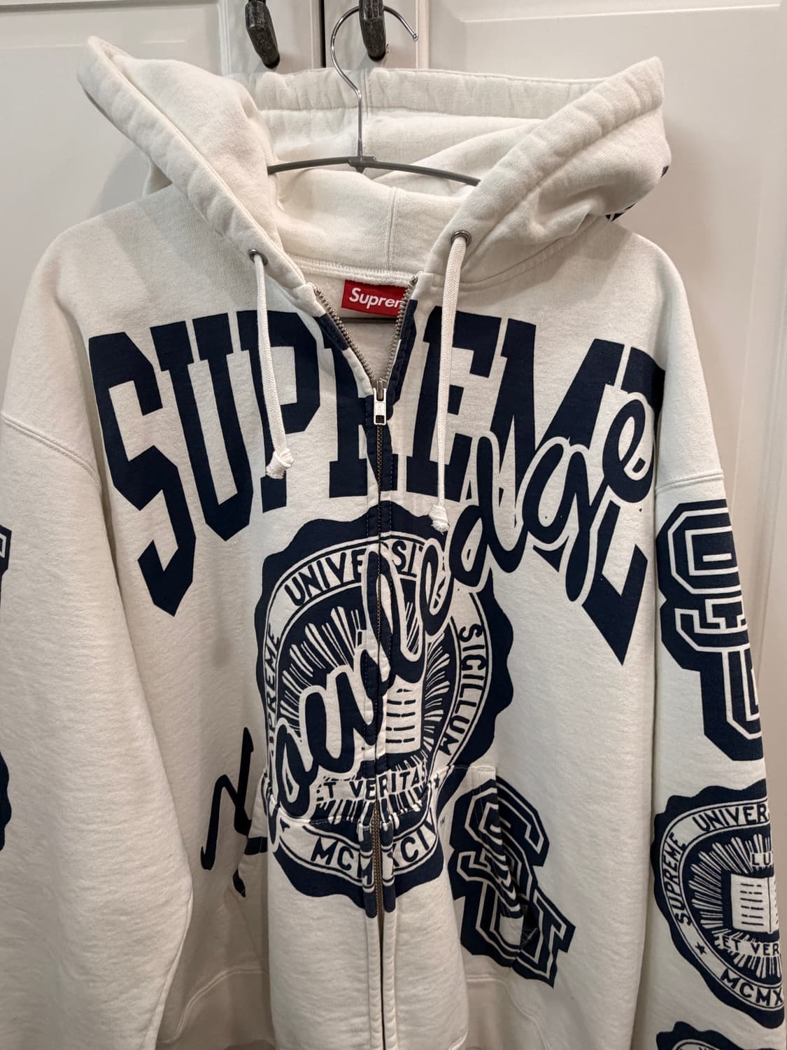 슈프림 knowledge 후드집업 화이트 L 사이즈 상품이미지4