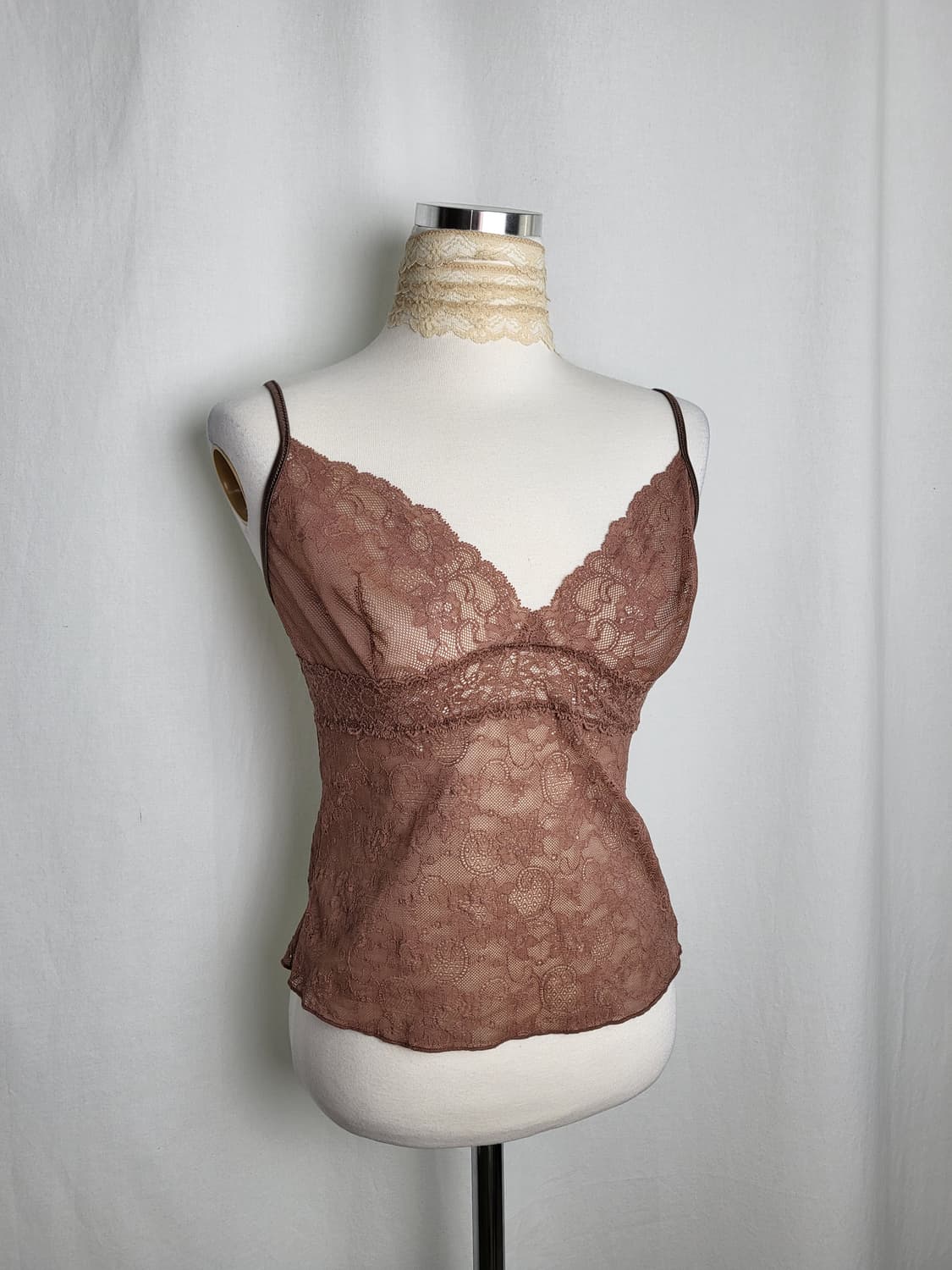 빈티지 브라운 숏 슬리브리스 상품이미지2