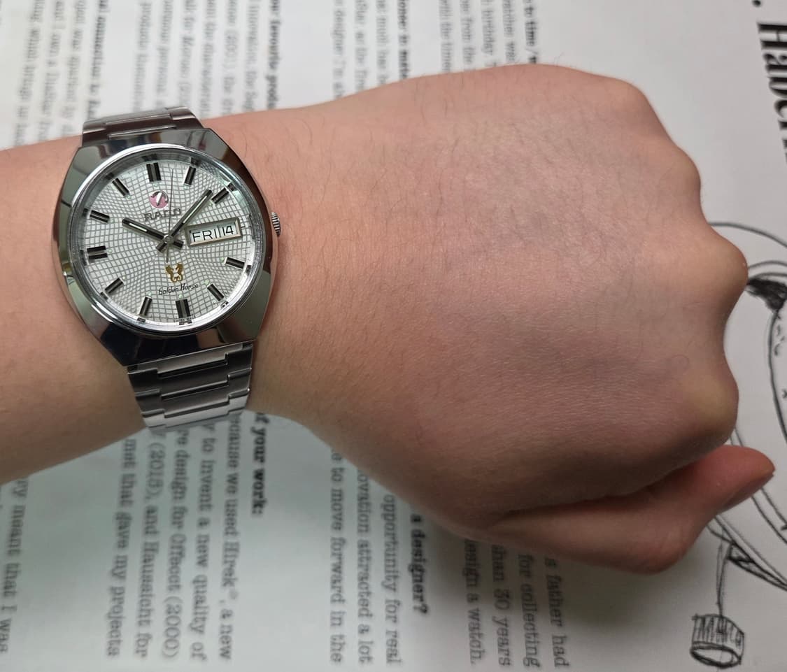 레어] 빈티지 라도 골든호스 데이데이트 희귀 거미줄판 브레이슬릿 ver. 상품이미지9