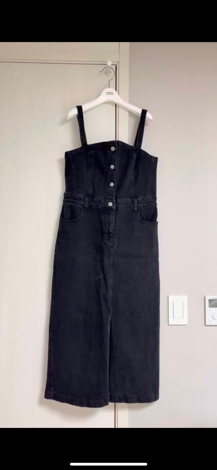 더베이지스 코르 데님 오버롤 원피스 상품이미지2