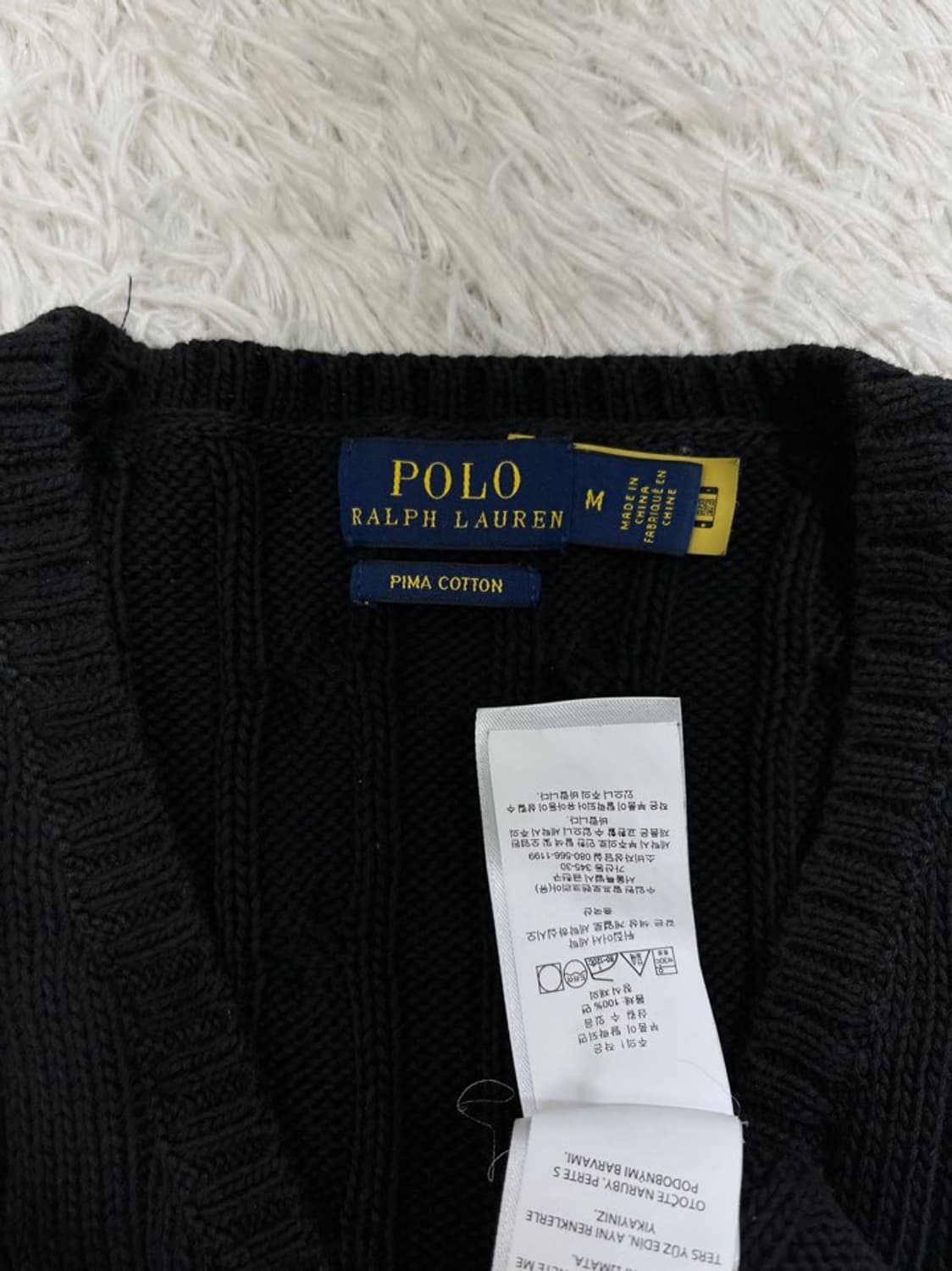 폴로 랄프 로렌  브이넥 꽈배기 니트/#2895 상품이미지5