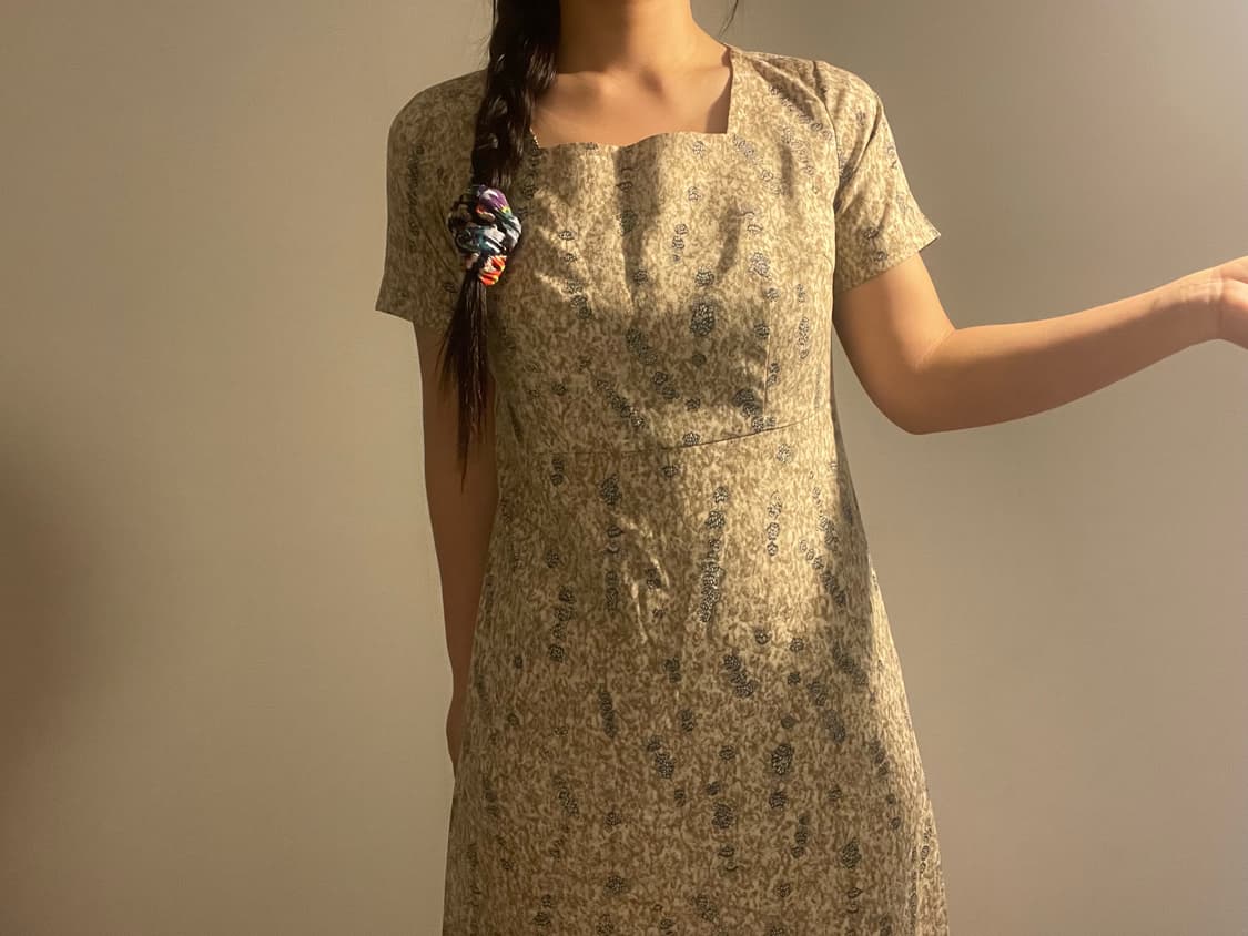 vintage flower long dress  상품이미지3