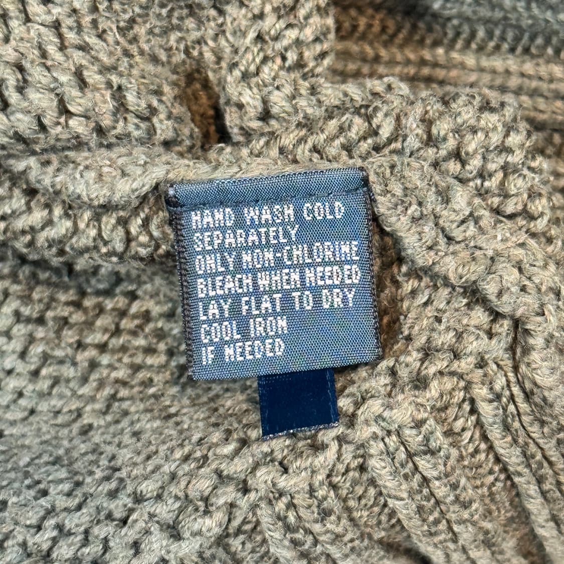 S) 폴로 랄프로렌 올리브 그린 헤비코튼 라운드넥 니트 상품이미지7