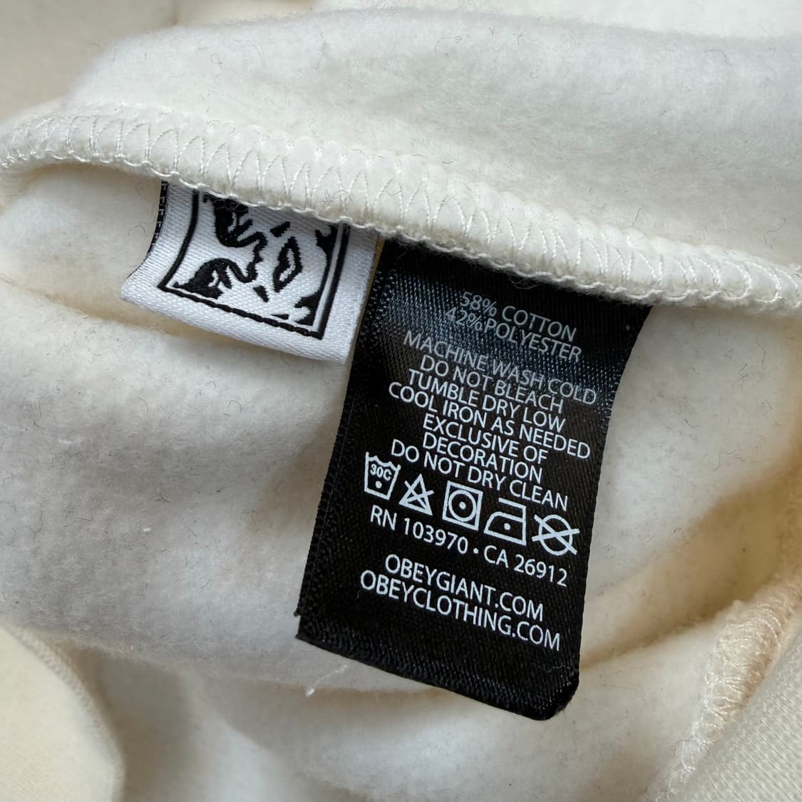 obey 오베이 우먼스 크롭 기모후드  상품이미지4