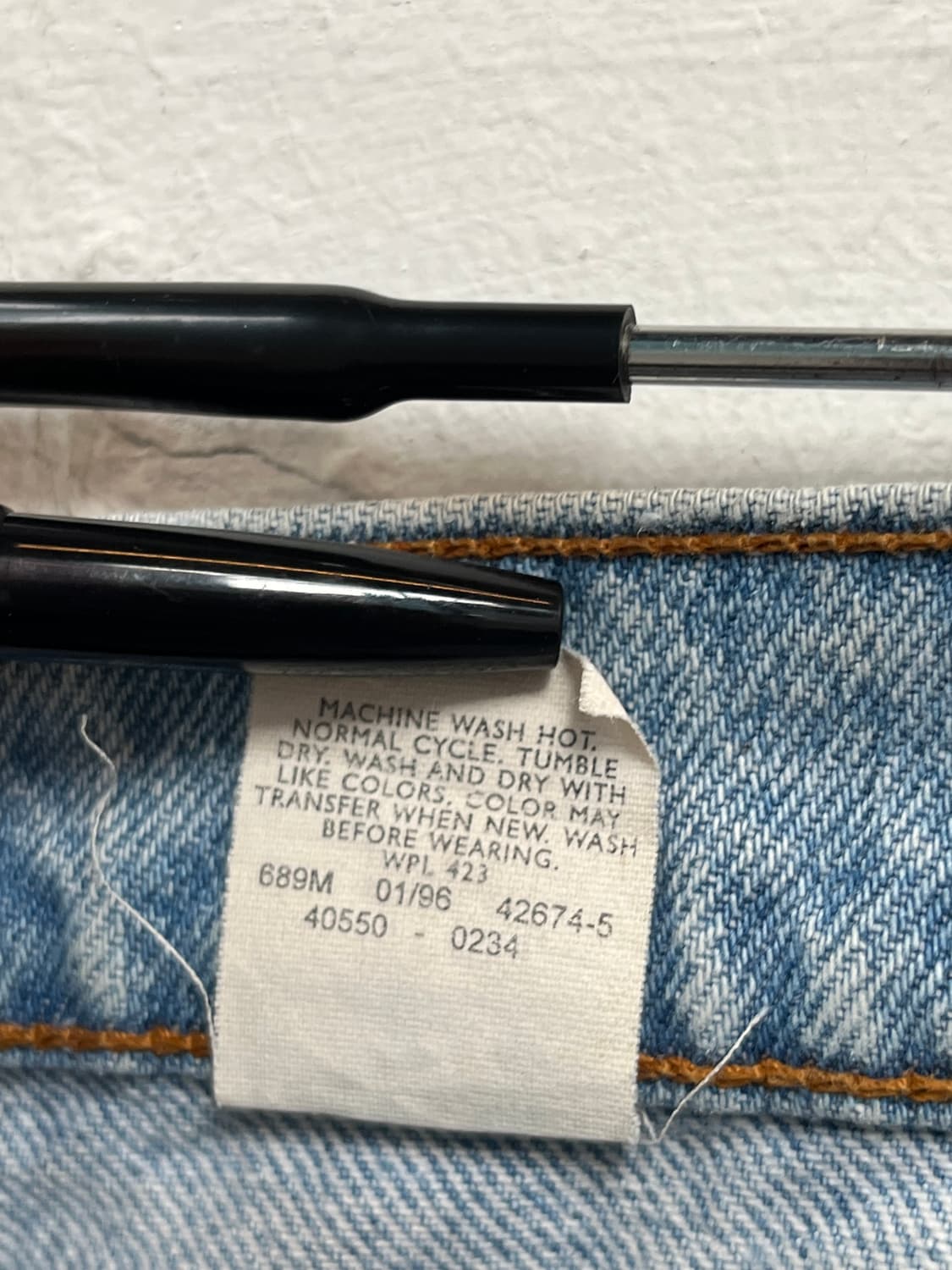 Levis 550 릴렉스드 테이퍼드 워싱 데님 진 36x34 상품이미지8